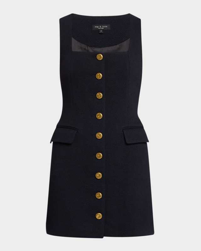 Mariana Button-Front Mini Dress